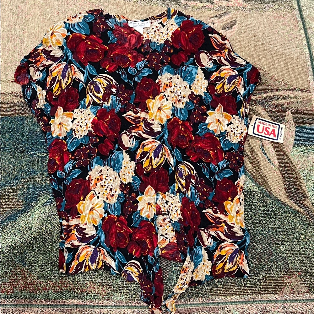 vintage Deborah Barry floral blouse